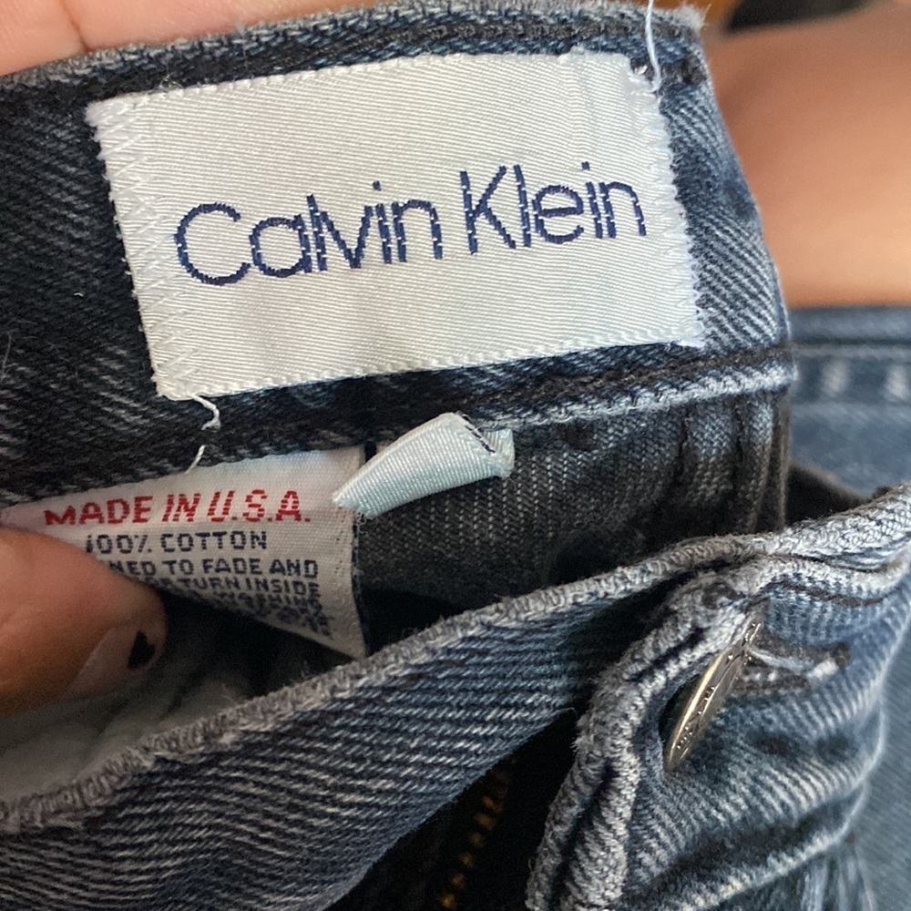 Black / blue denim washed true vintage Calvin Klein jeans size 5 EUC. - Picture 10 of 10